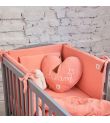 Σετ Παπλωματοθήκη κούνιας 2τμχ FUNNA BABY Coral Pink 100x150 0200